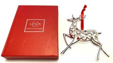 VTG Lenox Reindeer Silver Tone Scroll/Rhinestone 4