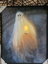 Viral LED Kirklands Ghost canvas Picture Frame Wall Art 32x26 htf Halloween VHTF picture