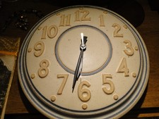 Wishon Harrell Studio Pottery Wall Clock, Muncie, IN Exc. Cond. Works 12.5