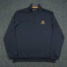 Barstool Sports Pullover Mens Medium Blue Presidents Cup Quarter Zip Golf picture