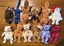 Ty Beanie Babies Lot of 12 Clubby IV Korea FIFA Bears Animals w Tags picture