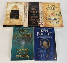 Ken Follett Lot All 5 Kingsbridge Novels Pillars of Earth to Armor of Light  picture