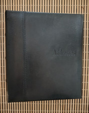 Black Leather Address Book Ring Binder w/ A-Z Alphabetical Index Tabs & Calendar picture