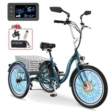 EOYOBIKE 350W Electric Bike for Women Men Seniors Motorized Adult Tricycle 24 In picture