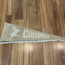 Vintage 1940s-50s Columbia University Pennant - Rare Early Lion Logo - Wool Felt picture
