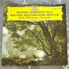 Deutsche Grammophon Brahms Sym 4 / Wagner Meistersinger Prelude LP Stereo picture