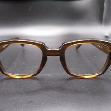 Vintage USS Style Eyeglass Frames Brown Tortoise Acetate Full Rim 4 1/2 - 5 3/4 picture