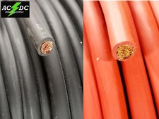 1/0 AWG WELDING BATTERY CABLE WIRE RED BLACK SAE J1127 COPPER CAR SOLAR LEADS picture