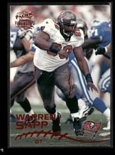 1998 Pacific Paramount Warren Sapp #231 Red Buccaneers picture