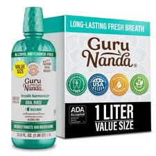 GuruNanda Fresh Breath Mouthwash 12-Hour Wild Mint ADA Accepted Alcohol-Free picture