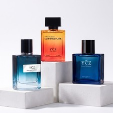 Ycz 3-Pack Men's Eau de Parfum Gift Set, Marine, Woody, Fruity Chypre,Daily Wear picture
