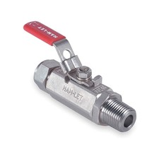 HAM-LET H-795-SS-NL-3/8 x 3/8-T-LD Manual 2-Way Ball Valve,NPT,316 SS 3ZVR4 picture