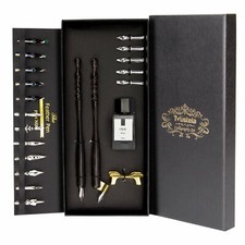 Calligraphy Set includes Dip Pen Set, Oblique Pen Holder, Nibs &  Wooden Pens picture