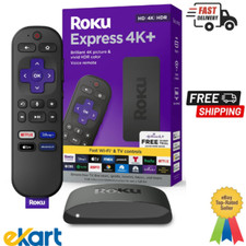 Roku Express 4K+ | Roku Streaming Device 4K/HDR, Roku Voice Remote, Free & Live picture