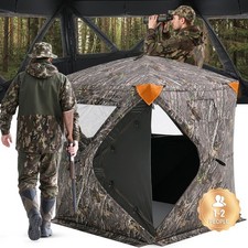 Uimoso Hunting Blind 270°View Ground Camouflage with Mesh Windows for 1-2 People picture