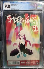 💫Spider-Gwen # 1 CGC 9.8 White Pages (2015) Custom Label 1st Print 1st Solo picture