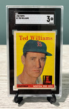 Ted Williams 1958 Topps #1 SGC 3 VG - RED SOX picture