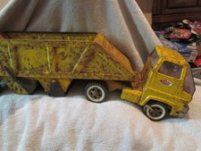 Antique Vintage RUSTY JUNKYARD Old Tonka Bottom Dump TRUCK Pressed Steel Dumper picture