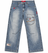Pepe Jeans London Men’s 40x33 Baggy Utility Pocket Jeans Y2K Blue Denim picture