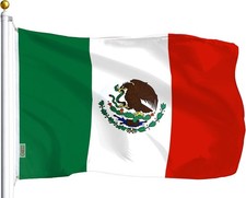 G128 – Mexico (Mexican) Flag | 3x5 feet | Printed Polyester, Vibrant Colors picture