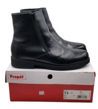 Propet Troy Men's 13 Black Leather Waterproof Double Zip Winter Boots MBA005L picture