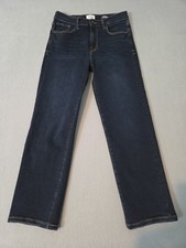 Kensie The Ella High Rise Straight Raw Hem Blue Womens 6/28 Stretch picture