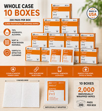 Webcol Covidien Alcohol Prep Pads Large 2-Ply 70% Isopropyl 2000 Count 10 Boxes picture