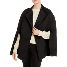 Aqua ESF-12234 Women's Lapel Collar Winter Cape Size One Size, Black picture
