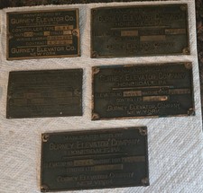 Vintage Gurney Brass Elevator Plates picture
