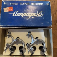 Vtg. NOS NIB CAMPAGNOLO SUPER RECORD Script Brakeset (no levers) • 4061.    (NJ) picture