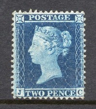 GB QV 1855 SG34 2d Blue Plate 5 Large Crown Perf 14 Fine Mint Hinged Cat £2,250 picture