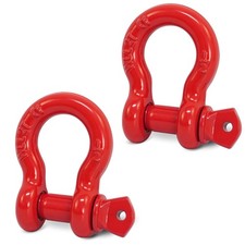 Krytonel 2 Pack Red D Ring Recovery Shackles 1/2