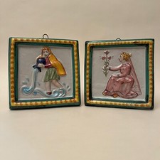 B.A.M.A. Ceramics, Acquapendente, Italy, Wall Plaques, Set of 2 picture