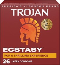 Ultra Ribbed Ecstasy Lubricated Condoms, 26 Count picture