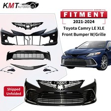 Fits 2021-2024 Toyota Camry LE XLE Front Bumper Cover Kit Primed 5310106F30 picture