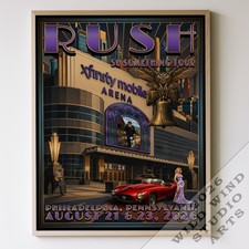 Rush Philadelphia Concert Poster – 50th Anniversary Tour 18x24 Matte Print picture