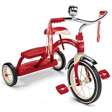 Radio Flyer Tricycle Kids Classic Style Dual Deck Tricycle W/Handlebar Bell-Red picture
