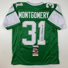Autographed/Signed Wilbert Montgomery Philadelphia Green Jersey JSA COA picture