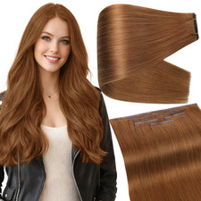 Full Shine Butterfly Weft Hair Extensions Human Hair 24 In 100G 5 Pcs Invisible picture