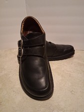 Birkenstock Footprints Double Monk Strap Shoes Black Leather Mens EU 43 US 10 picture