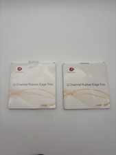 Protalwell U Channel Rubber Door Edge Trim 2x10 Ft Black Self-Adhesive LOT of 2 picture