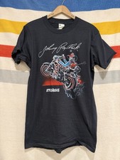 Vntg 1982 Johnny Paycheck Sturgis Harley Davidson Original T Shirt Sz M Black  picture
