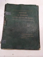 NORTON OPERATING SERVICE INSTRUCTION MANUAL CONSTRUCTION 6” TYPE C GRINDER picture