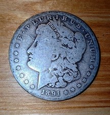 Better Date 1891 O Morgan Silver Dollar - 90% Pure Silver  picture