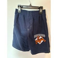 Vintage Scooby-Doo Boys Swim Trunks, Sz 7, Embroidered Patch, AS-IS Seam Repair picture