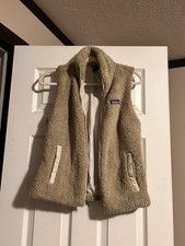 Patagonia Los Gatos Women's Beige Full Zip Sleeveless Lined Vest Size S picture