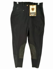 Ariat V3 NWT Womens 26R Black Knee Patch Riding Breeches USA Made Equestrian picture