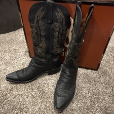 Lucchese 1883 women’s Black Leather Western Cowboy Boots US 11C MPN 5003 picture