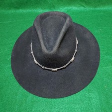 Bradford Western by Resistol Black Cowboy Hat XX Premium Wool Felt size 7 R USA picture
