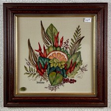 Theorem Painting by Jean Henry “Orange slice w/seed pods and chilli’s 6x6 (93) picture